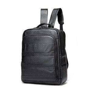 Noblag  Leather Large Black Laptop Backpack